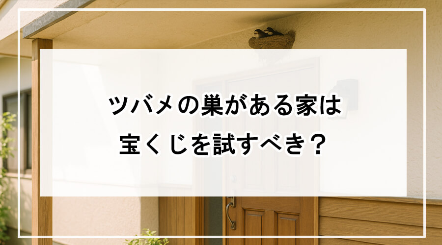 軒下にツバメの巣がある日本の家の玄関
